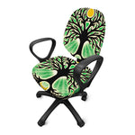 Sun And Moon Yggdrasil Print Office Chair Cover
