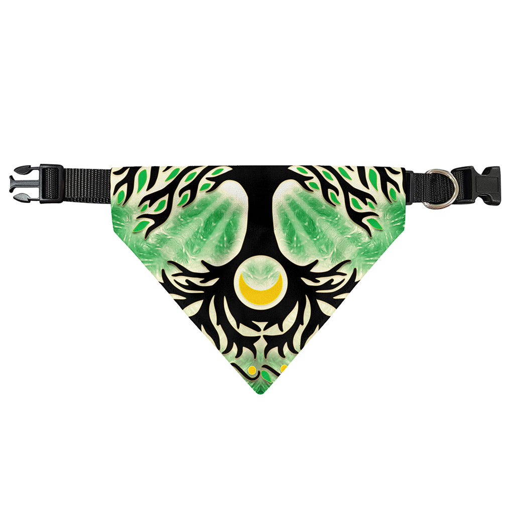 Sun And Moon Yggdrasil Print Over The Collar Dog Bandana