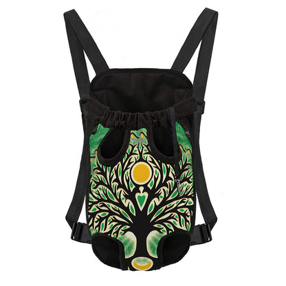 Sun And Moon Yggdrasil Print Pet Carrier Backpack