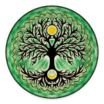 Sun And Moon Yggdrasil Print Round Floor Mat