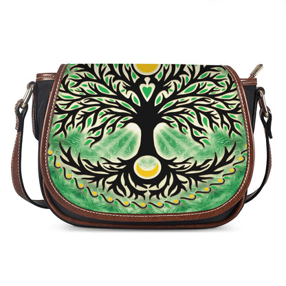 Sun And Moon Yggdrasil Print Saddle Bag