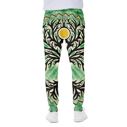 Sun And Moon Yggdrasil Print Scuba Joggers