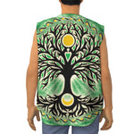 Sun And Moon Yggdrasil Print Sleeveless Baseball Jersey