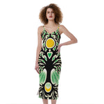 Sun And Moon Yggdrasil Print Slim Fit Midi Cami Dress