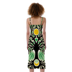 Sun And Moon Yggdrasil Print Slim Fit Midi Cami Dress