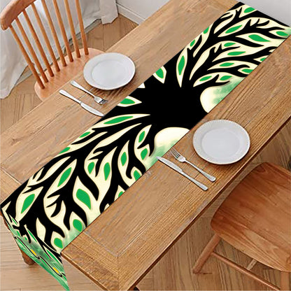 Sun And Moon Yggdrasil Print Table Runner