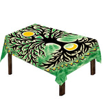 Sun And Moon Yggdrasil Print Tablecloth
