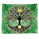 Sun And Moon Yggdrasil Print Tapestry
