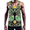 Sun And Moon Yggdrasil Print Men's Workout Tank Top