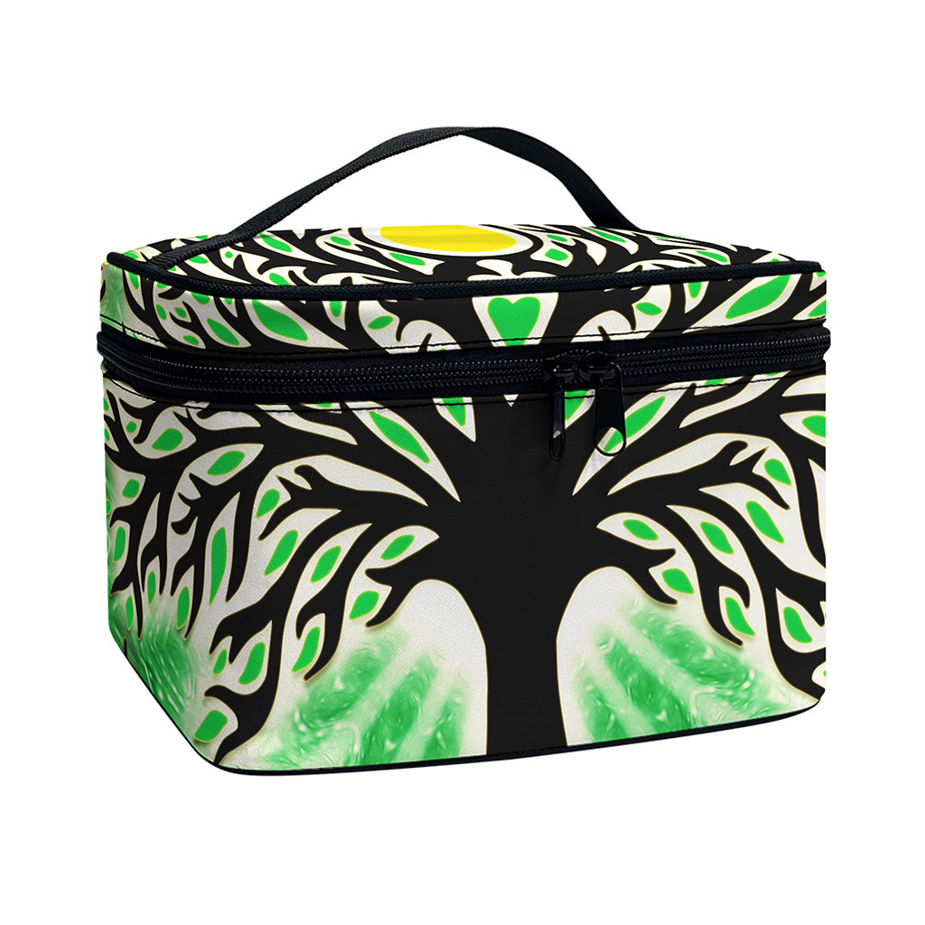 Sun And Moon Yggdrasil Print Travel Makeup Bag