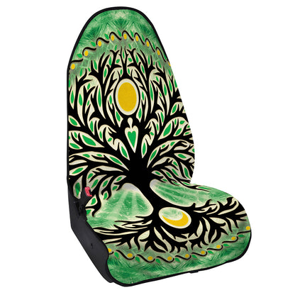 Sun And Moon Yggdrasil Print Waterproof Car Seat Cover