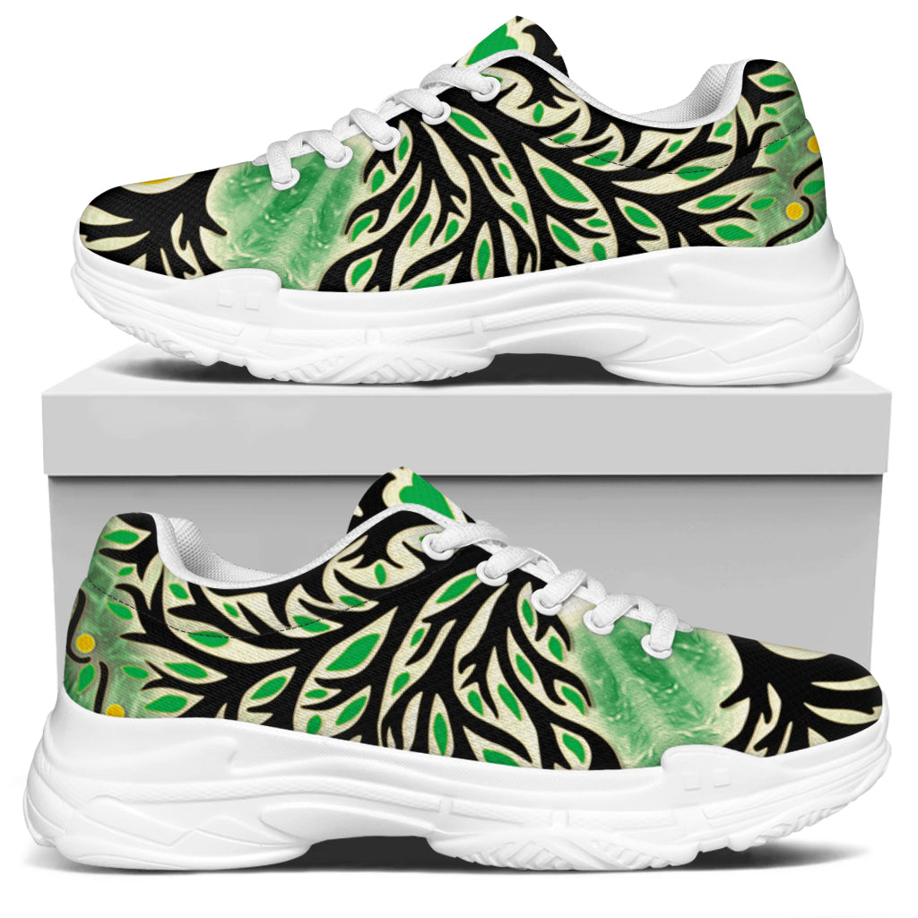 Sun And Moon Yggdrasil Print White Chunky Shoes