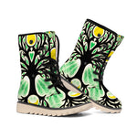 Sun And Moon Yggdrasil Print Winter Boots