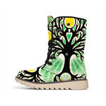 Sun And Moon Yggdrasil Print Winter Boots