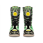 Sun And Moon Yggdrasil Print Winter Boots