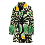 Sun And Moon Yggdrasil Print Women's Bathrobe