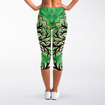 Sun And Moon Yggdrasil Print Women's Capri Leggings