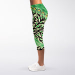 Sun And Moon Yggdrasil Print Women's Capri Leggings