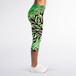 Sun And Moon Yggdrasil Print Women's Capri Leggings