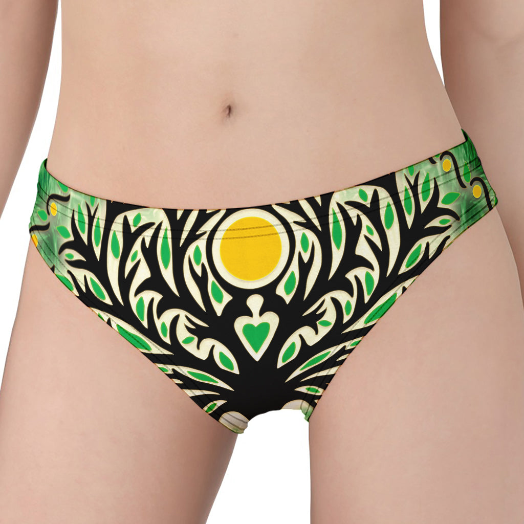 Sun And Moon Yggdrasil Print Women's Panties