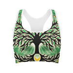 Sun And Moon Yggdrasil Print Women's Sports Bra