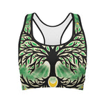 Sun And Moon Yggdrasil Print Women's Sports Bra