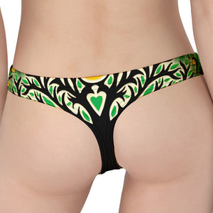 Sun And Moon Yggdrasil Print Women's Thong