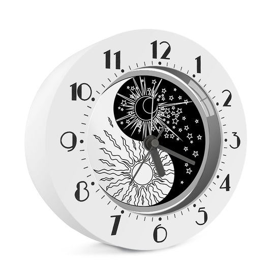 Sun And Moon Yin Yang Print Alarm Clock