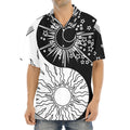 Sun And Moon Yin Yang Print Aloha Shirt