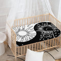 Sun And Moon Yin Yang Print Baby Crib Sheet