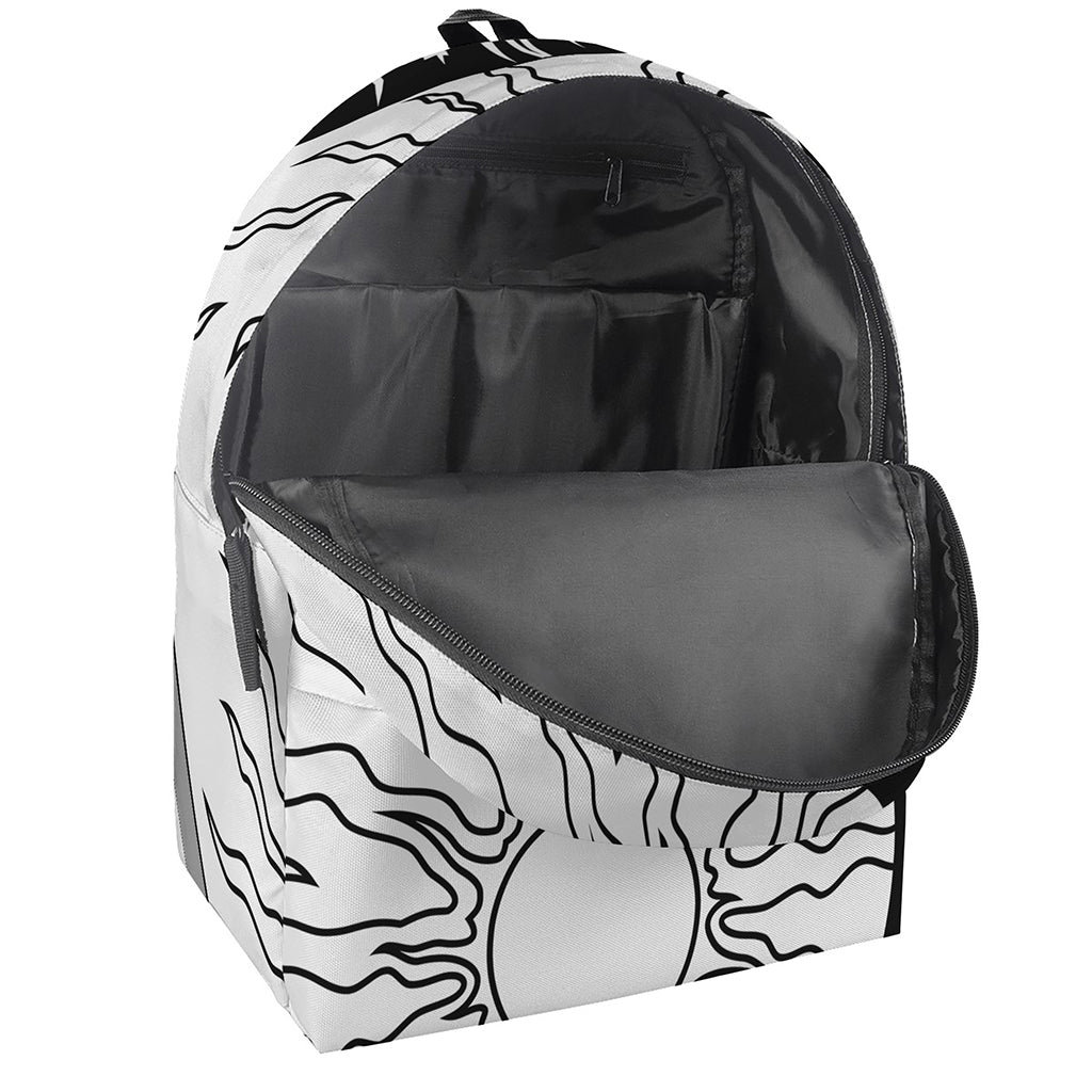 Sun And Moon Yin Yang Print Backpack