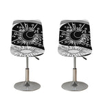 Sun And Moon Yin Yang Print Bar Stool Covers