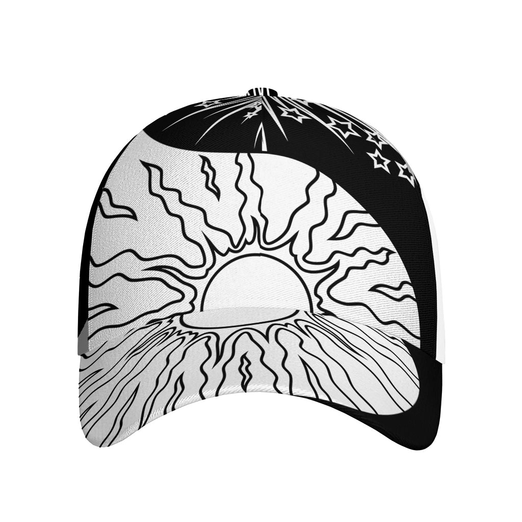 Sun And Moon Yin Yang Print Baseball Cap