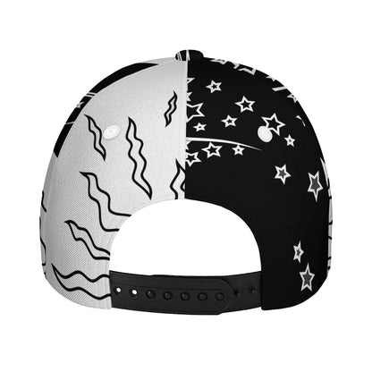 Sun And Moon Yin Yang Print Baseball Cap