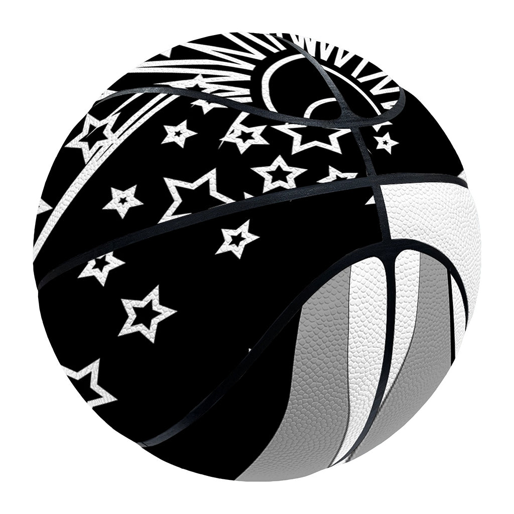 Sun And Moon Yin Yang Print Basketball