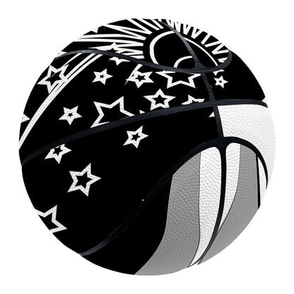 Sun And Moon Yin Yang Print Basketball