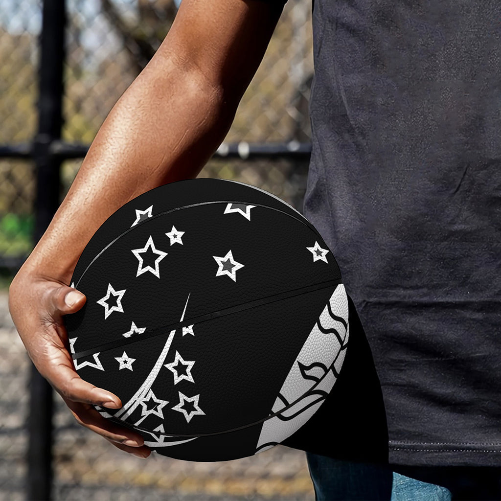 Sun And Moon Yin Yang Print Basketball