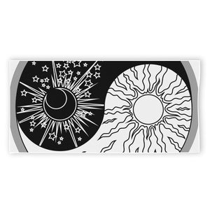 Sun And Moon Yin Yang Print Beach Towel