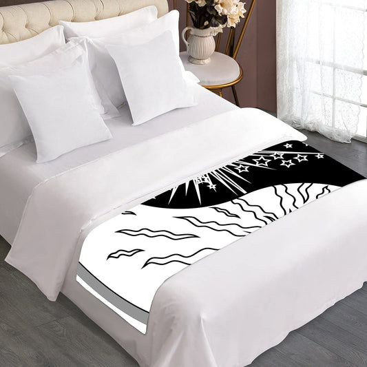 Sun And Moon Yin Yang Print Bed Runner