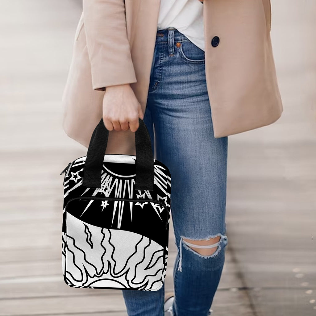 Sun And Moon Yin Yang Print Bible Tote Bag