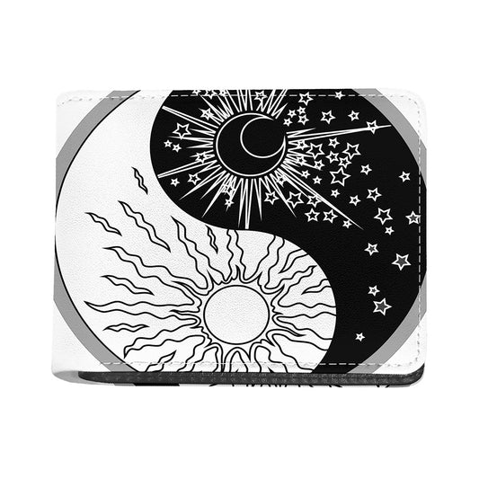 Sun And Moon Yin Yang Print Bifold Wallet