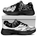 Sun And Moon Yin Yang Print Black Chunky Shoes