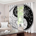 Sun And Moon Yin Yang Print Dimout Grommet Curtains