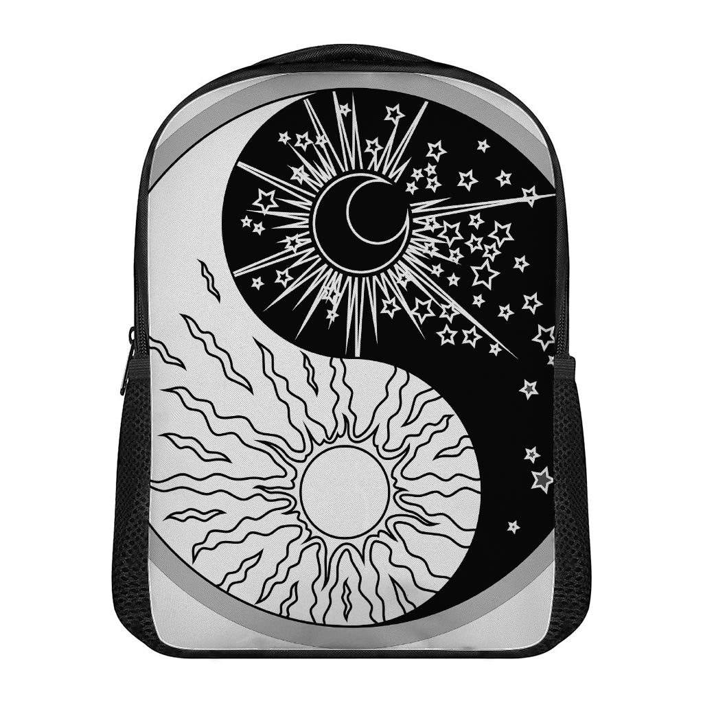 Sun And Moon Yin Yang Print Casual Backpack