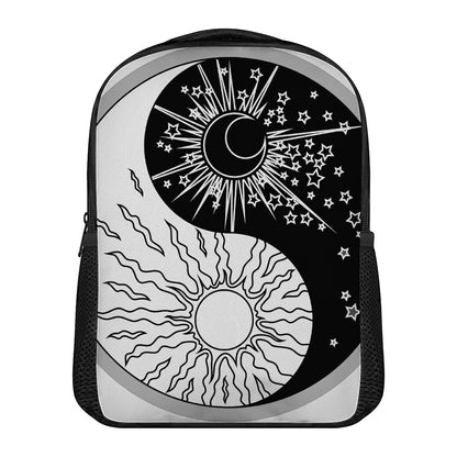 Sun And Moon Yin Yang Print Casual Backpack
