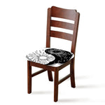 Sun And Moon Yin Yang Print Chair Cushion Cover