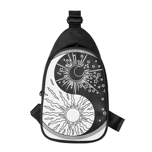 Sun And Moon Yin Yang Print Chest Bag