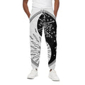 Sun And Moon Yin Yang Print Cotton Sweatpants