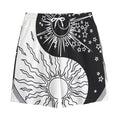 Sun And Moon Yin Yang Print Cotton Shorts