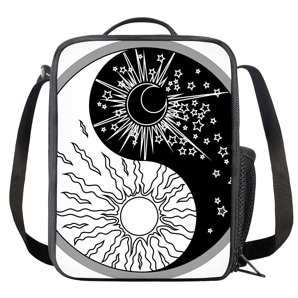 Sun And Moon Yin Yang Print Crossbody Lunch Bag